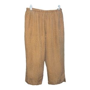 ELCC Silk Animal Print Pull On Cropped Pants Size Large